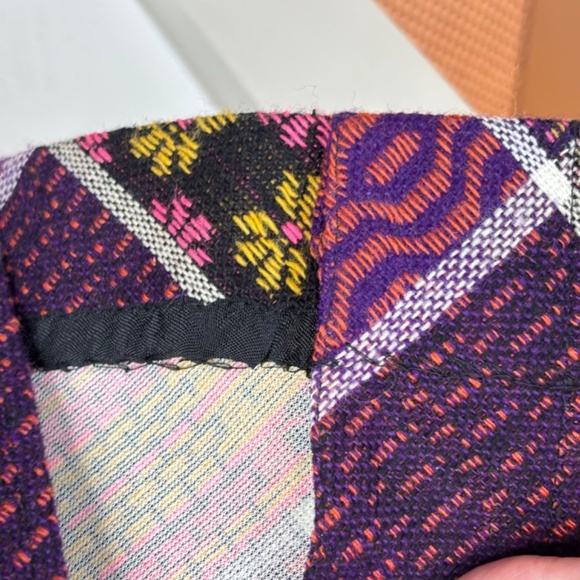 VTG Handmade Patchwork Maxi Skirt 26 Waist Full Button Granny Cottage Boho Quilt - Picture 5 of 8